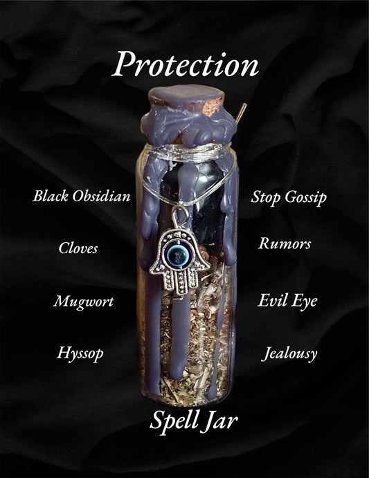 Handcrafted Protection Spell Jar | Stop Gossip | Protection_Amulet