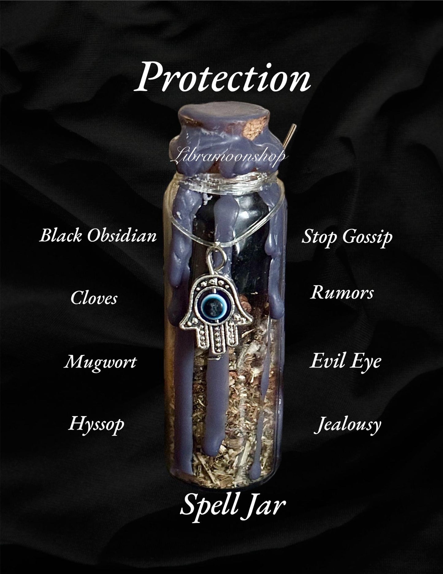 Witches Protection Kit | Black Protection Candle | Protection Oil |  Protection Spell Jar | Return To Sender