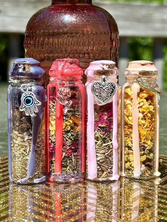 Handcrafted Spell Jar Set, Bundle, Love Spell Jar, Self Love Spell Jar, Prosperity Spell Jar, Protection Spell Jar, Money Spell Jar