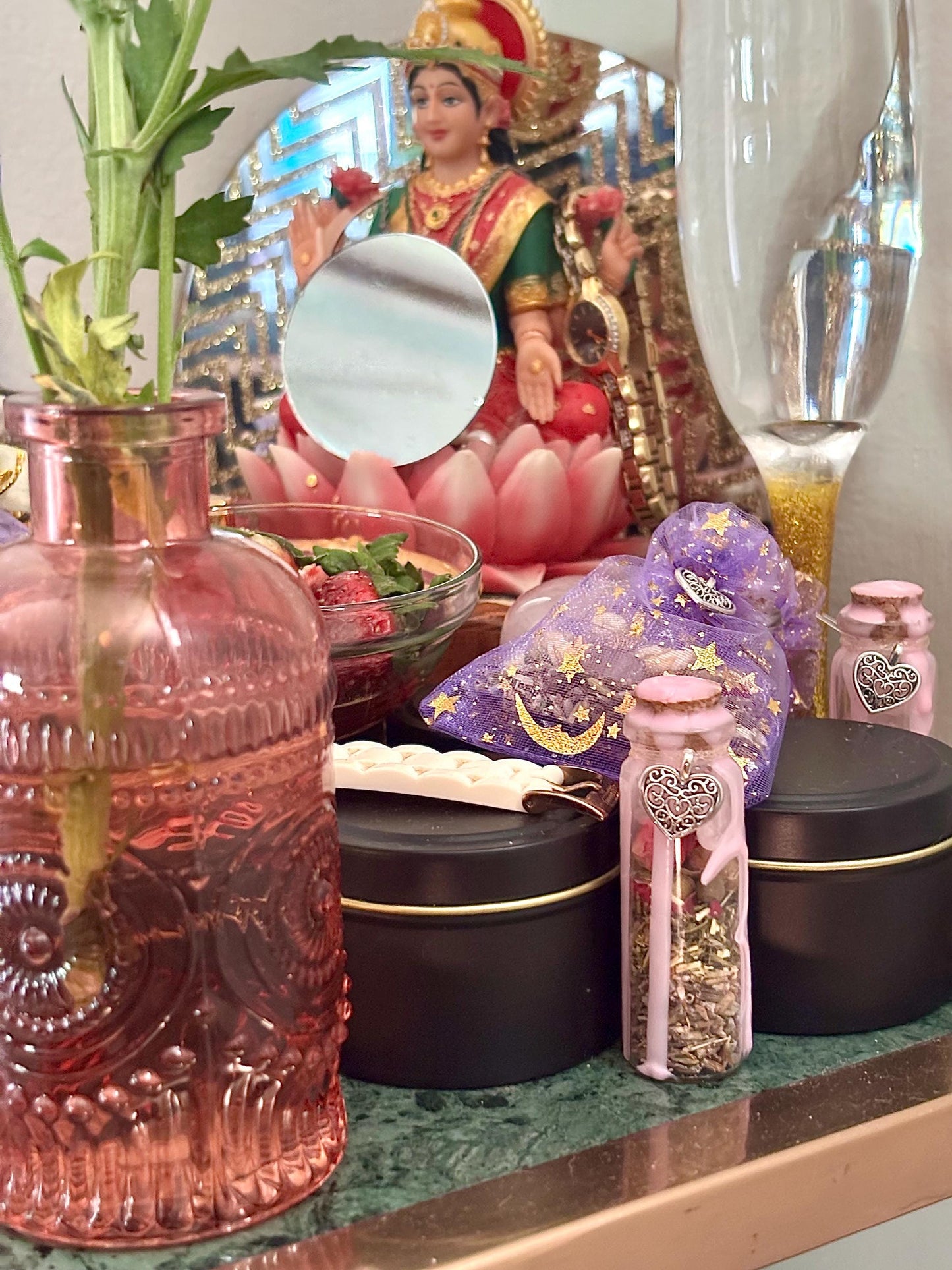 Handcrafted Self Love Spell Jar | Rose Quartz Jar
