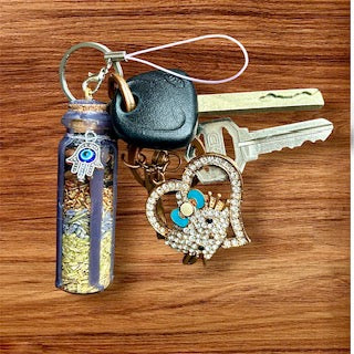 evil eye charm keychain