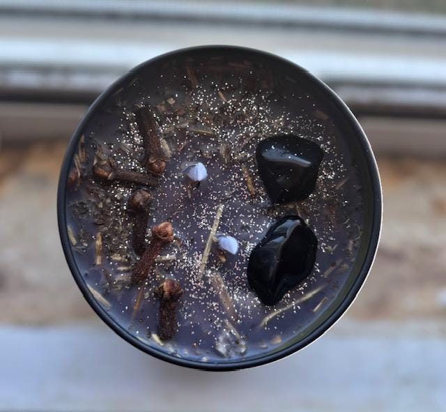 Black Protection Candle | Black Banishing Candle | Stop Gossip