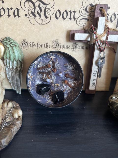 Black Protection Candle | Black Banishing Candle | Stop Gossip