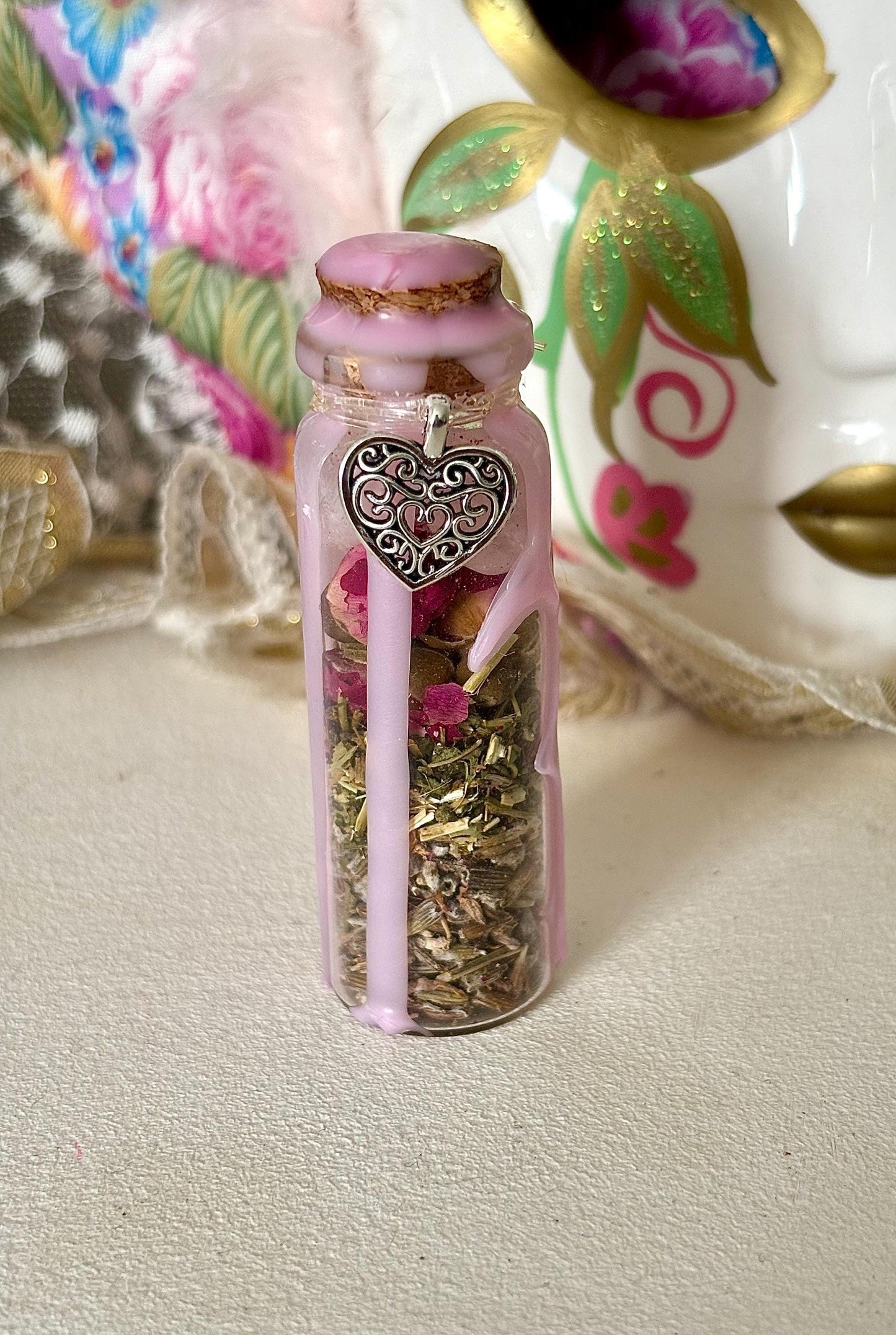 Handcrafted Self Love Spell Jar | Rose Quartz Jar
