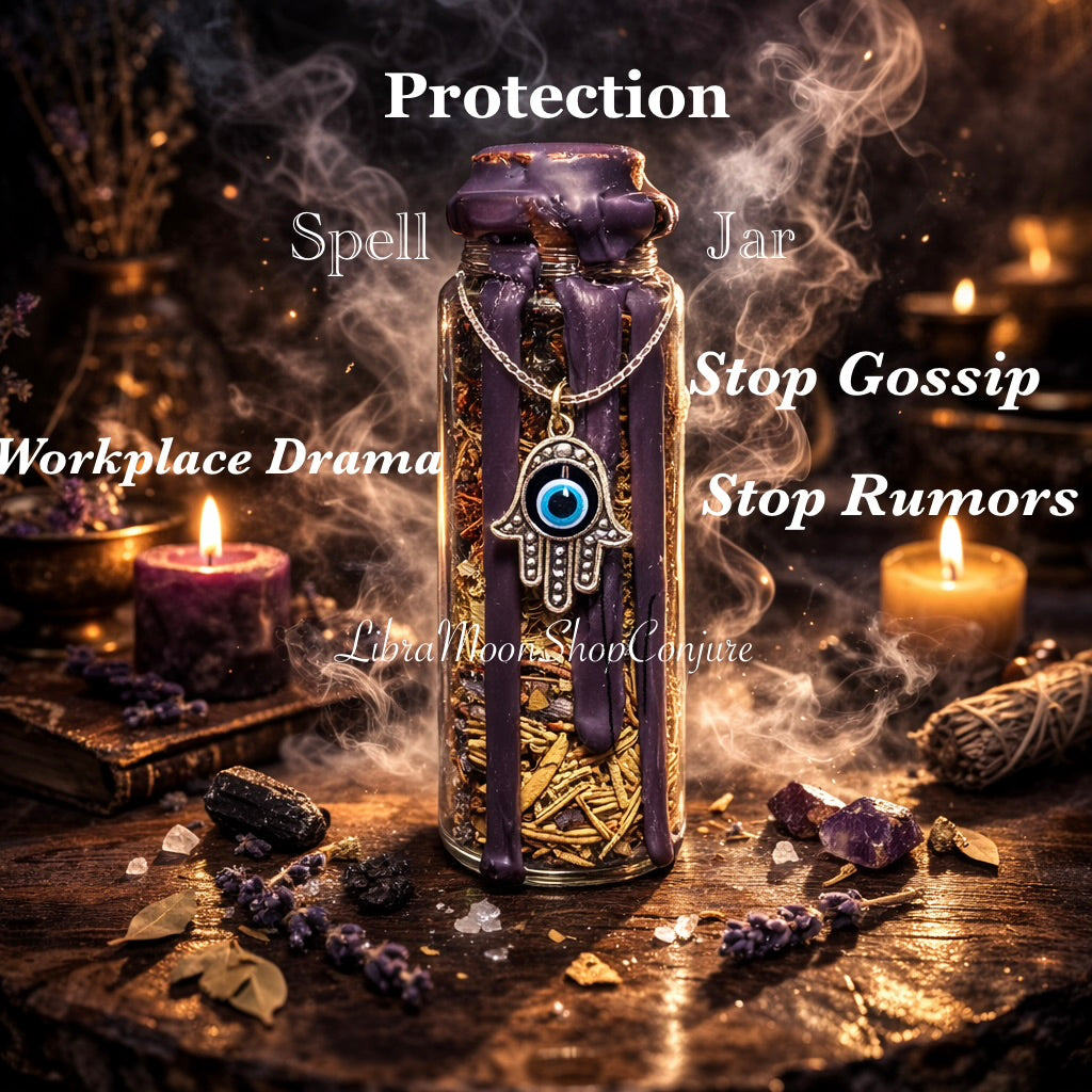 Handcrafted Protection Spell Jar | Stop Gossip | Protection_Amulet