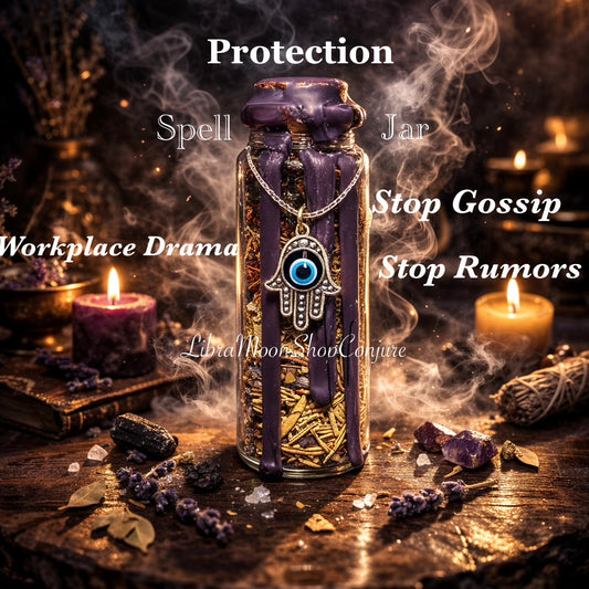 Handcrafted Protection Spell Jar | Stop Gossip | Protection_Amulet