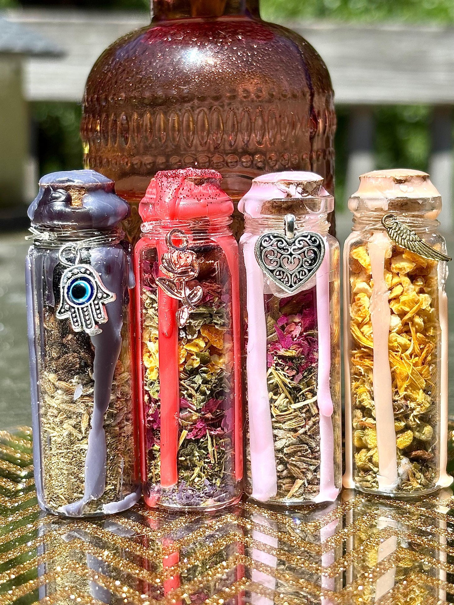 Handcrafted Spell Jar Set, Bundle, Love Spell Jar, Self Love Spell Jar, Prosperity Spell Jar, Protection Spell Jar, Money Spell Jar