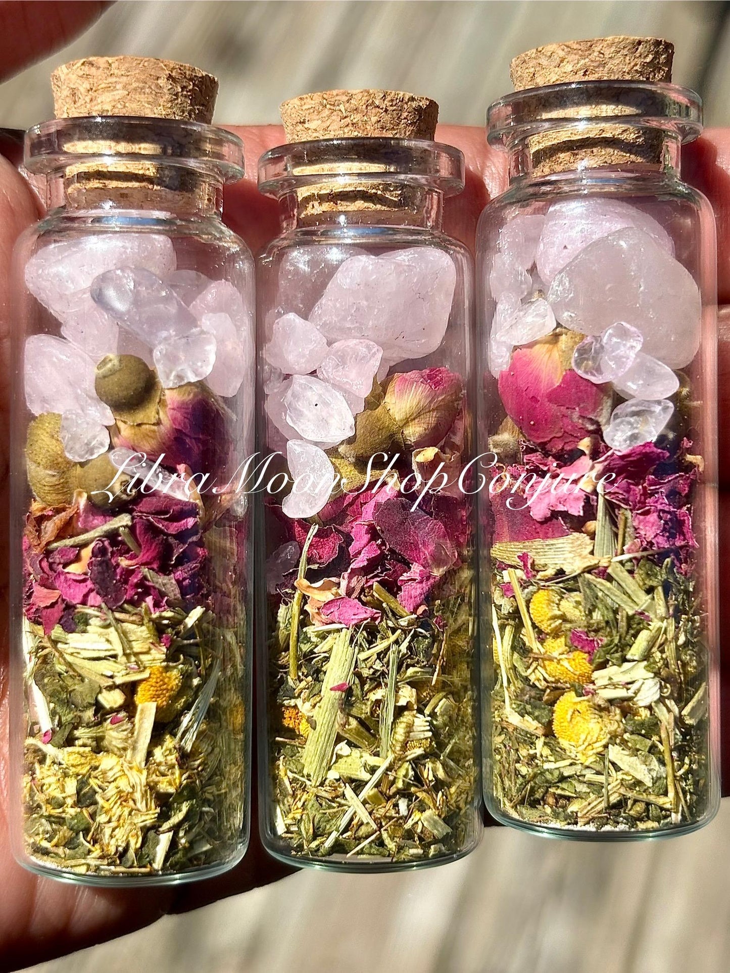 Handcrafted Self Love Spell Jar | Rose Quartz Jar