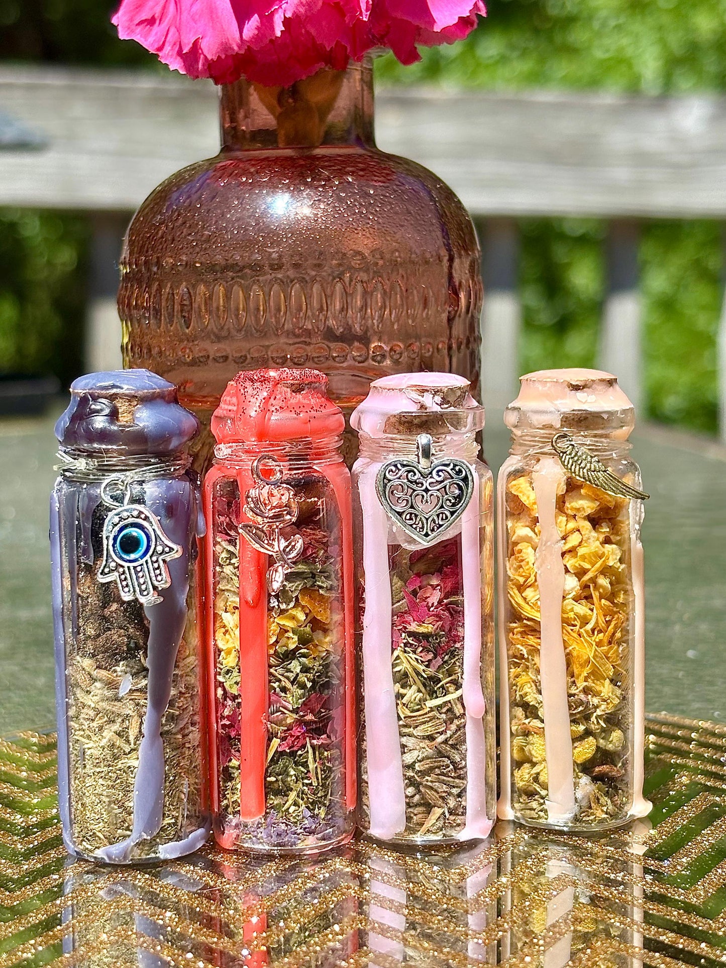 Handcrafted Spell Jar Set, Bundle, Love Spell Jar, Self Love Spell Jar, Prosperity Spell Jar, Protection Spell Jar, Money Spell Jar