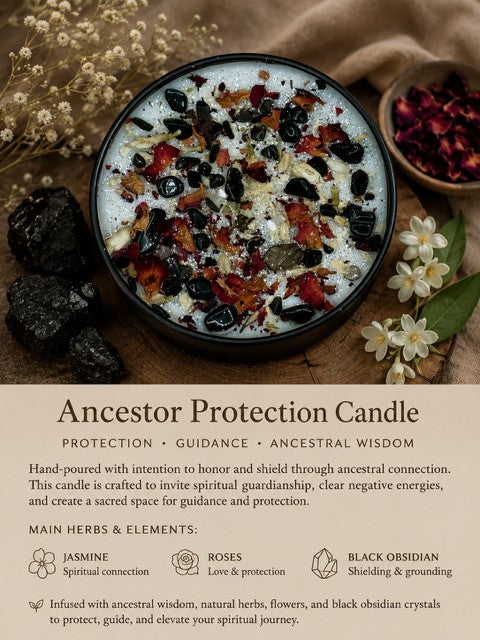 Ancestor Protection Candle | Ritual Altar Candle | Spirit Candle
