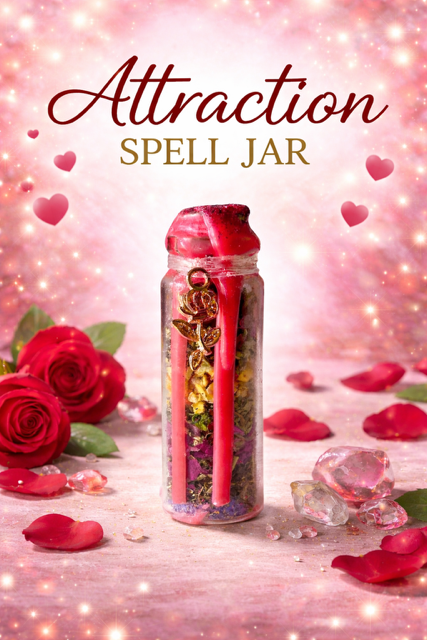 Handcrafted Attraction Spell Jar | Sensual Spell Jar | Love Spell Jar