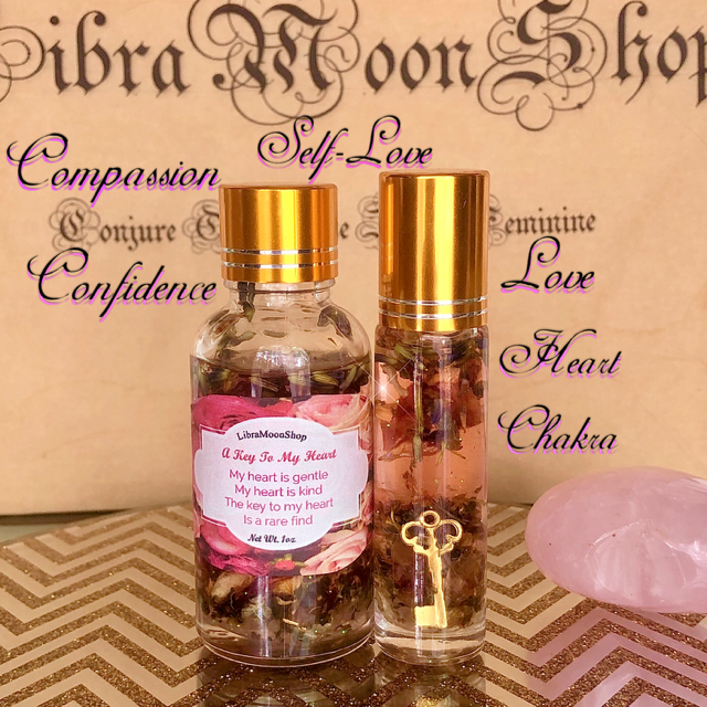 A Key To My Heart Ritual Oil | Self-Love | Divine Feminine | Heart Chakra | Femininity
