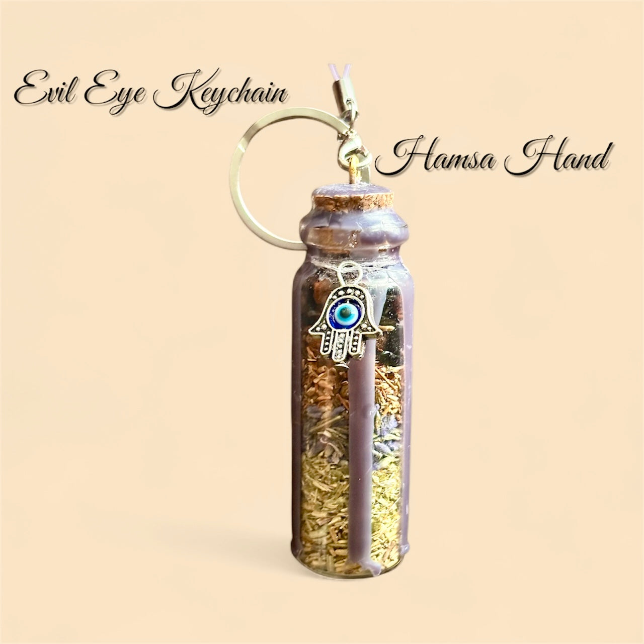 evil eye charm keychain