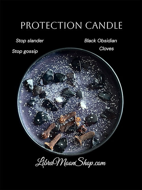 Black Protection Candle | Black Banishing Candle | Stop Gossip