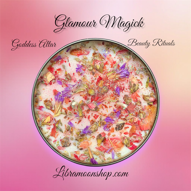 Glamour Magick & Beauty Candle | Beauty Ritual | Goddess Altar Candle | Love Ritual | Make Me Pretty Candle
